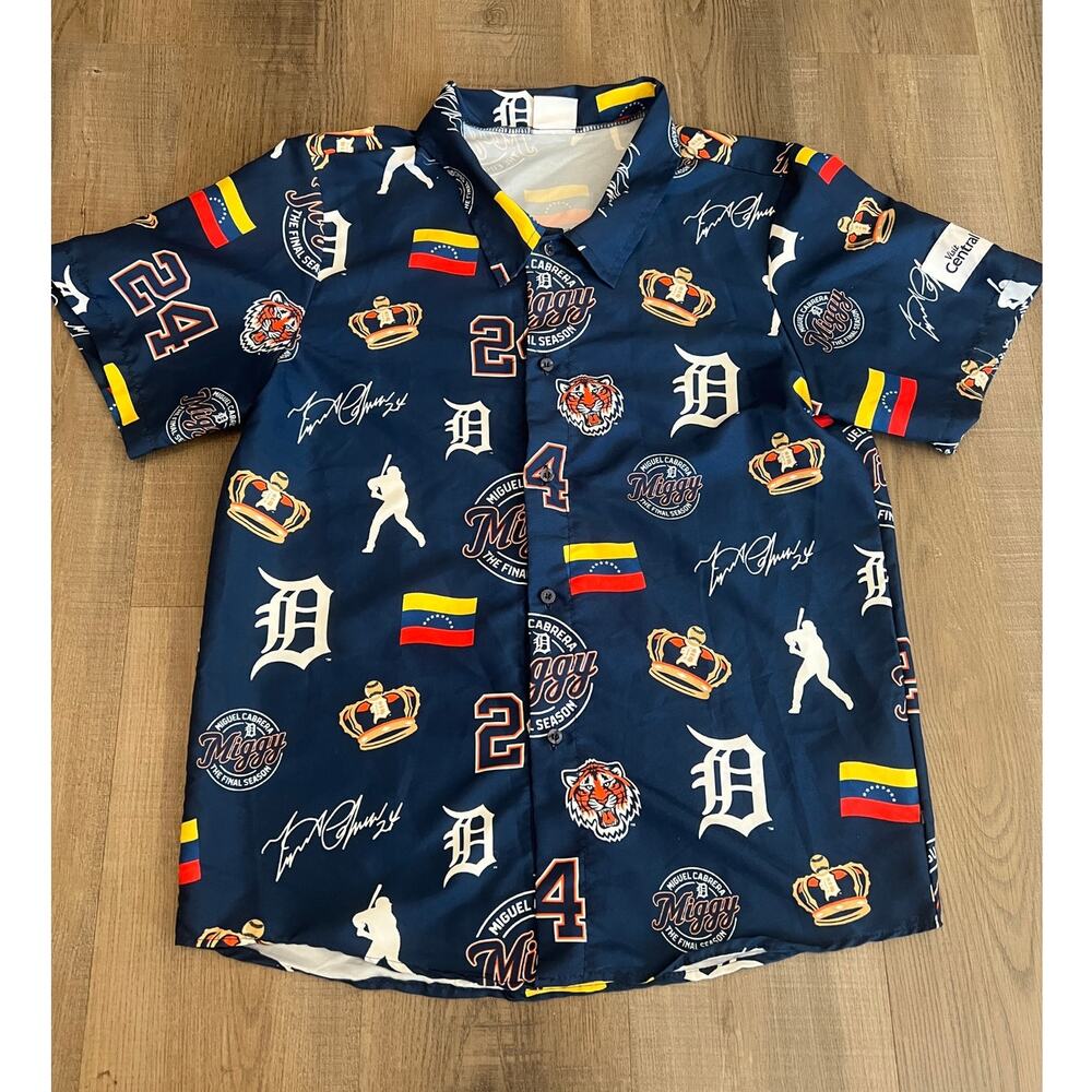 Detroit Tigers Miguel Cabrera Tribute Hawaiian Shirt